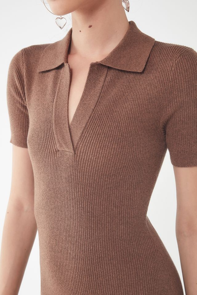 UO Marled Ribbed Knit Sweater Dress #1