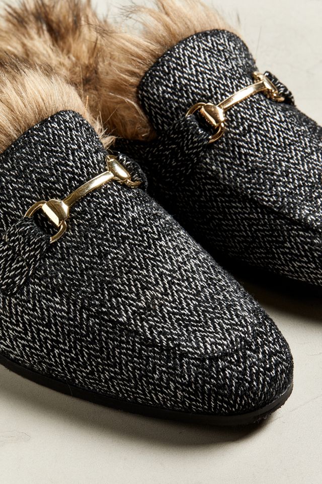 UO Lawrence Furry Herringbone Mule #3