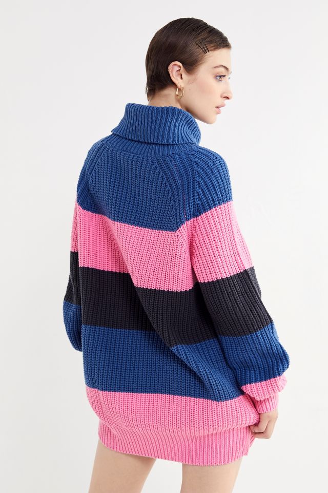 Lazy Oaf Striped Turtleneck Sweater Dress #2