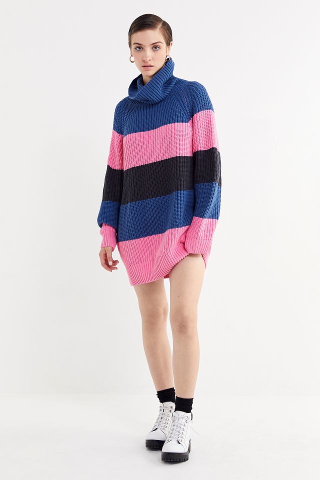 Lazy Oaf Striped Turtleneck Sweater Dress #3