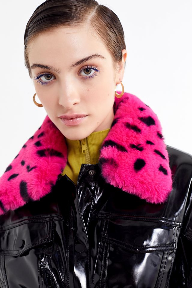 Lazy Oaf Vinyl Faux Fur Collar Jacket