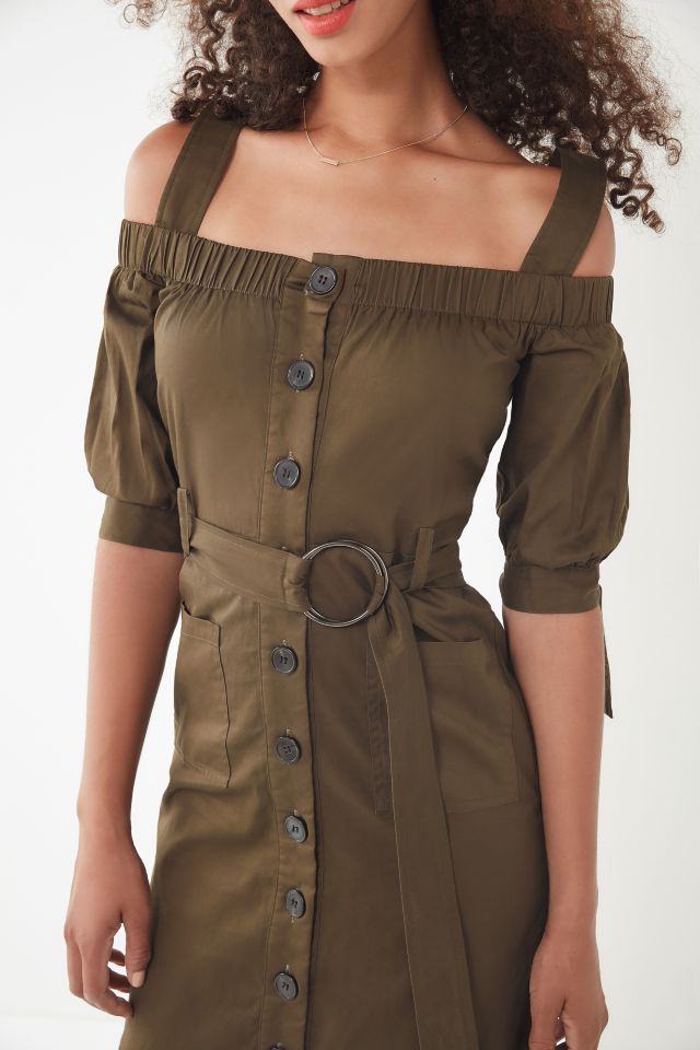 Lucca Couture Gela Cold Shoulder Midi Dress #1