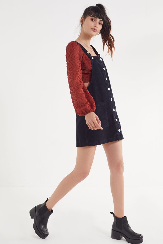 BDG Corduroy Button-Front Overall Dress #2