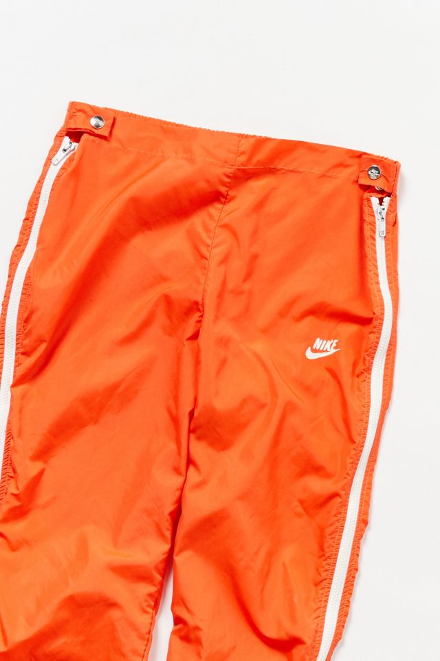 Vintage Nike Orange Zip Wind Pant #1