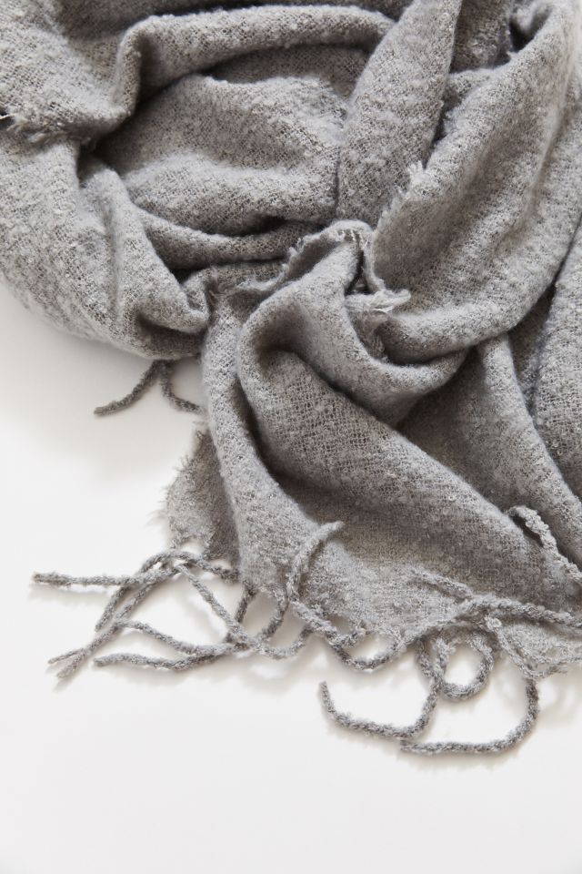 Boucle Knit Scarf - Urban Grey, Women's Accessories