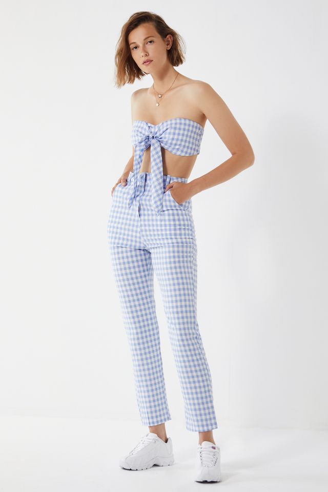 Lioness Gingham Tie-Front Bandeau Top #2