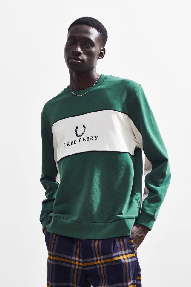 Fred Perry Piped Panel Crew-Neck Sweatshirt  #1