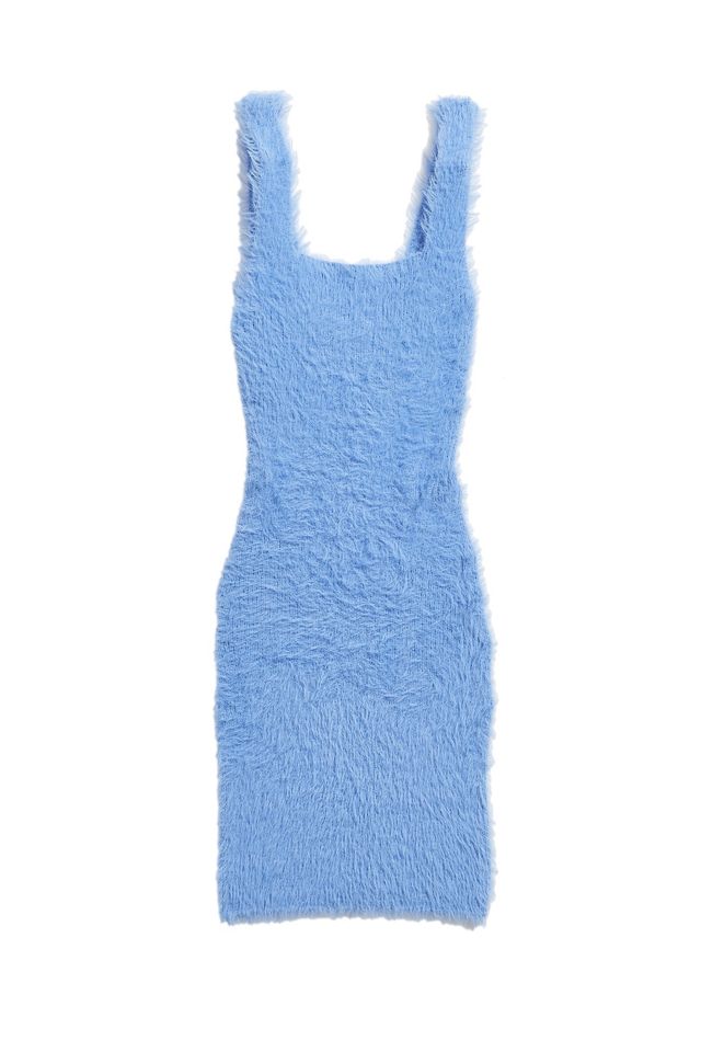 UO Jamie Fuzzy Square-Neck Mini Dress | Urban Outfitters