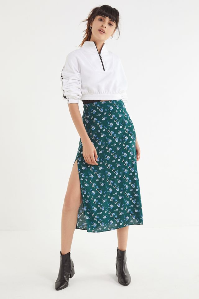 UO Bree Cherry Midi Skirt #3
