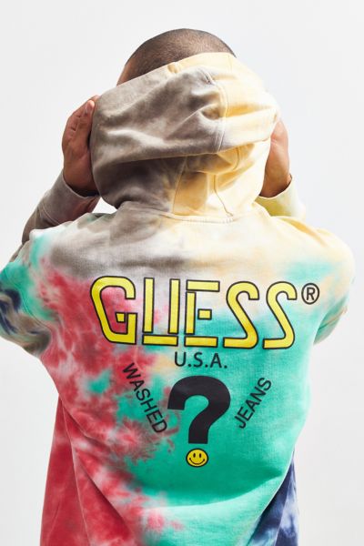 GUESS X Chinatown Market X Smiley Tie Dye Hoodie Sweatshirt