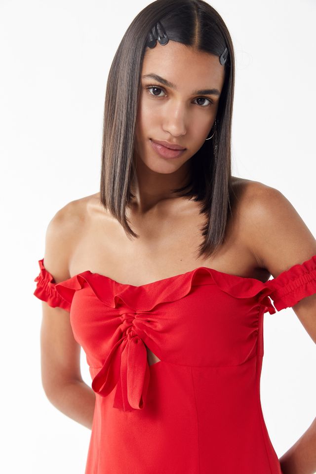 UO Ruffle Off-The-Shoulder Mini Dress #2