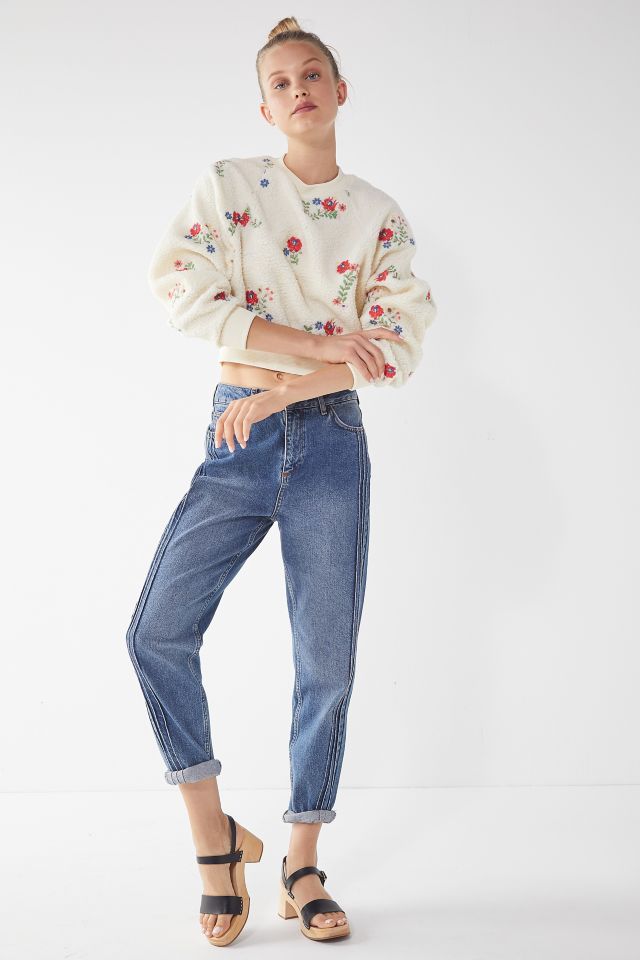 UO Aster Floral Sherpa Cropped Sweatshirt #2