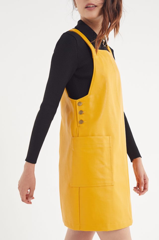 BDG Faux Leather Pinafore Dress