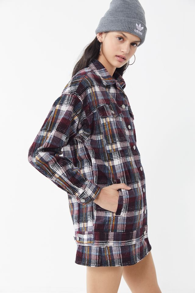 BDG Karina Plaid Corduroy Shirt Jacket #1