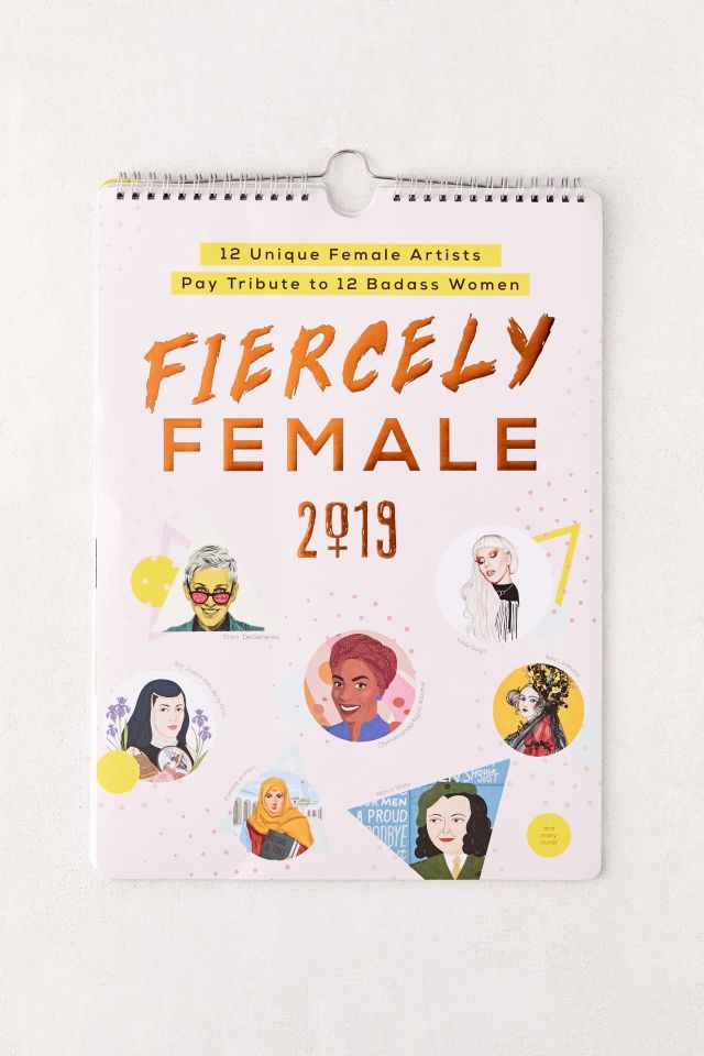 2019 Fiercely Female 12-Month Wall Calendar