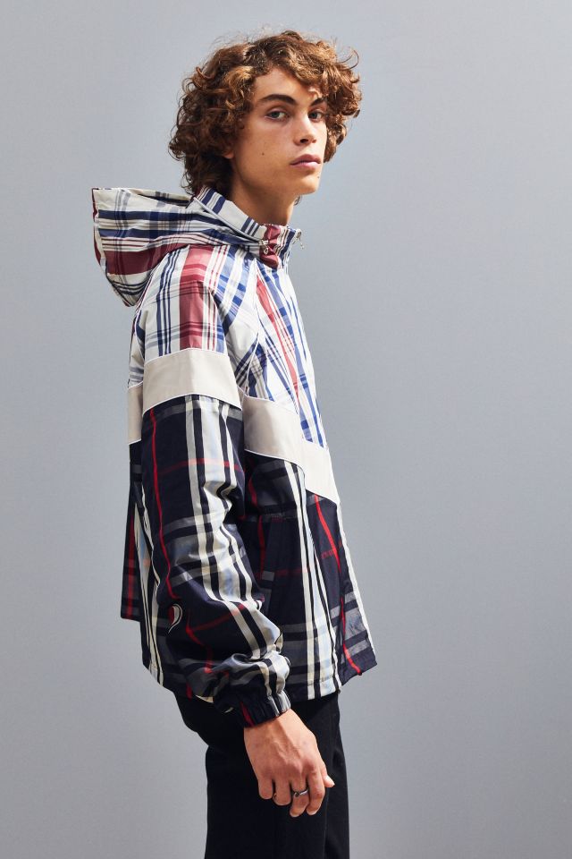 AJOBYAJO Mixed Check Windbreaker Jacket | Urban Outfitters