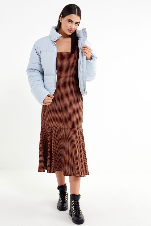 UO Houndstooth Tie-Back Maxi Dress #3