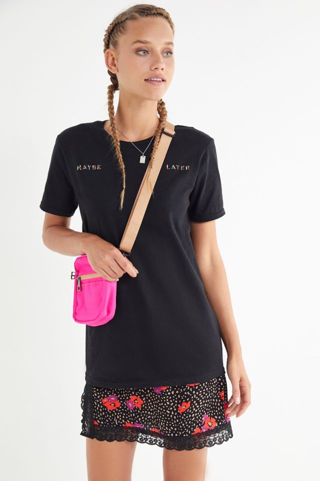 Rainbow Embroidered Phrase Tee #2