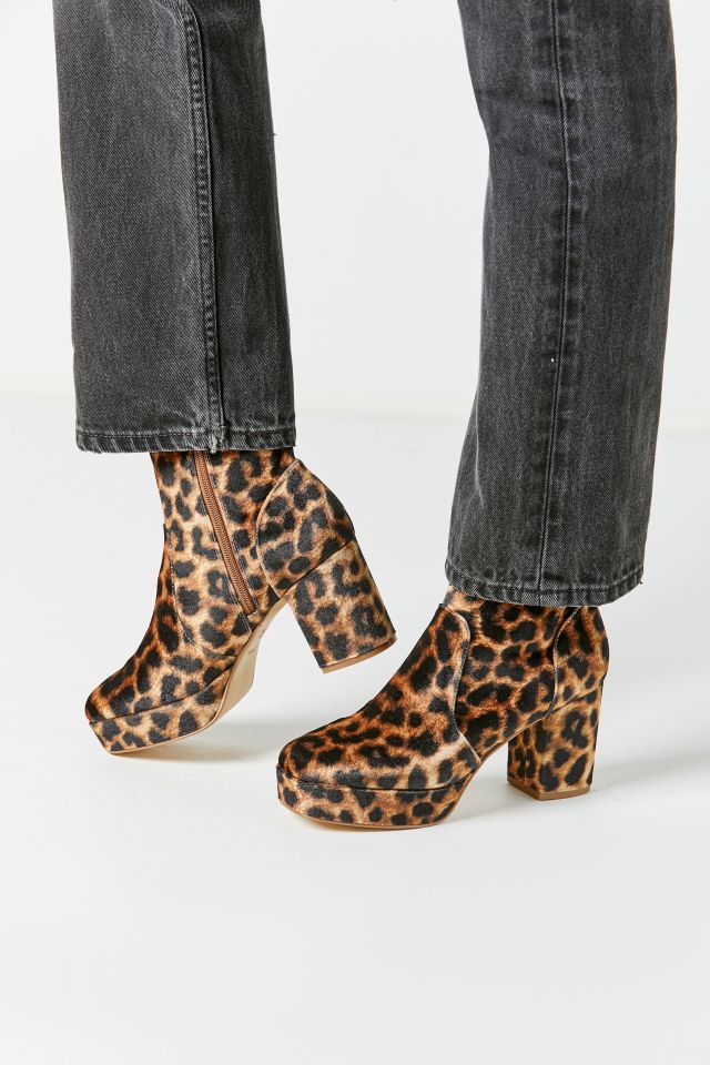 Leopard on sale platform booties