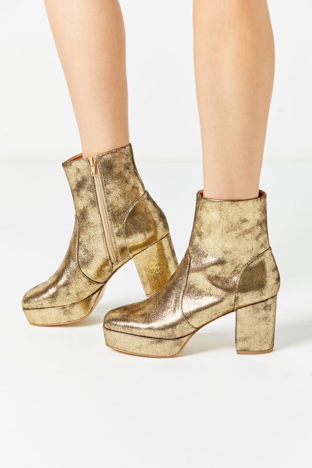 UO Olivia Metallic Platform Boot #5