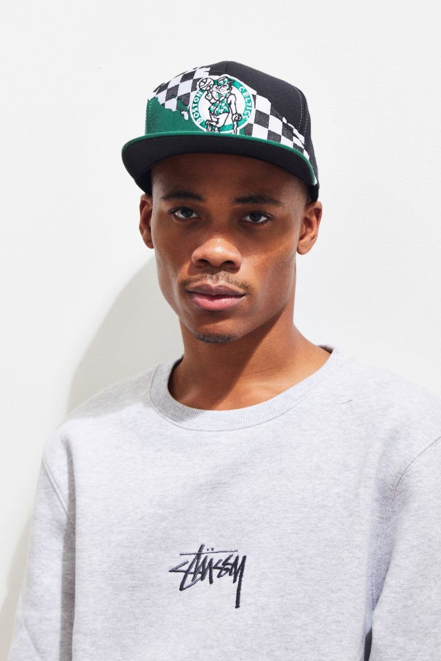 Mitchell & Ness Boston Celtics Checkered Snapback Hat #1