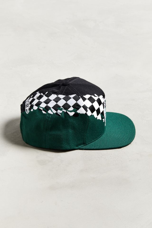 Mitchell & Ness Boston Celtics Checkered Snapback Hat #3