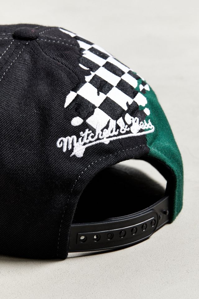 Mitchell & Ness Boston Celtics Checkered Snapback Hat #4