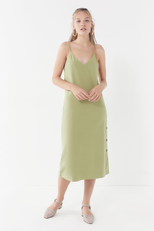 UO Monica Side-Button Slip Dress #3