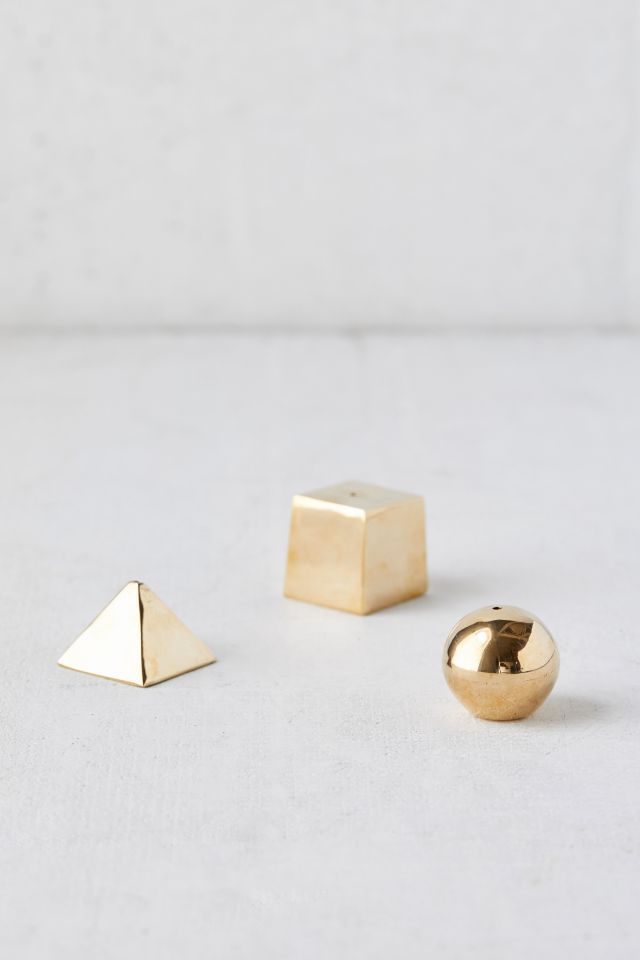  Ensemble de 3 porte-encens géométriques en métal  #2