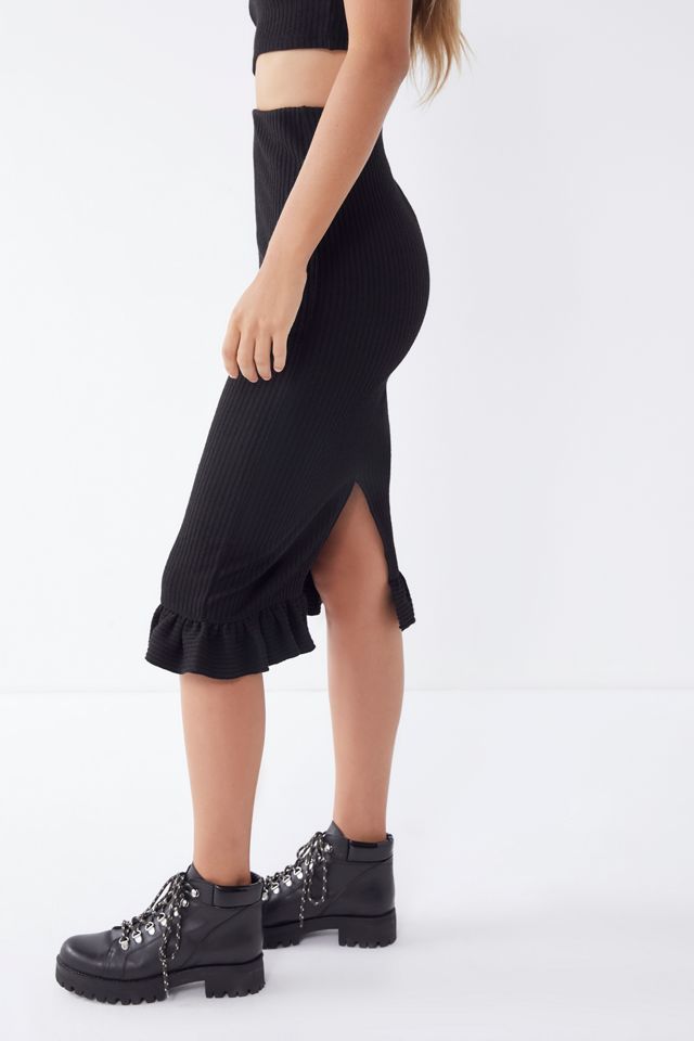 UO Sophia Ruffle Midi Skirt #1