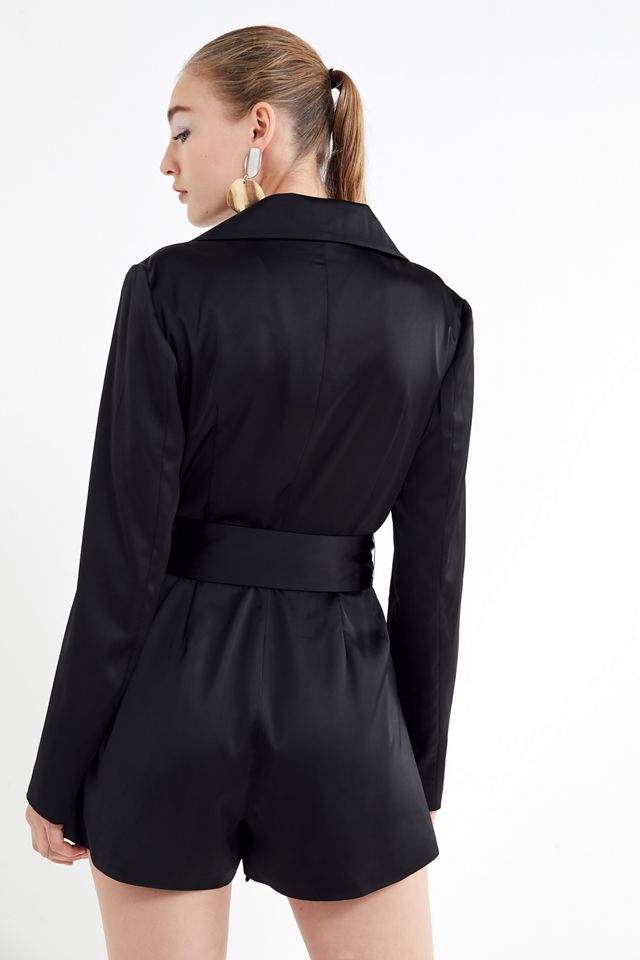 Finders Keepers Pompeii Plunging Wrap-Front Romper #2