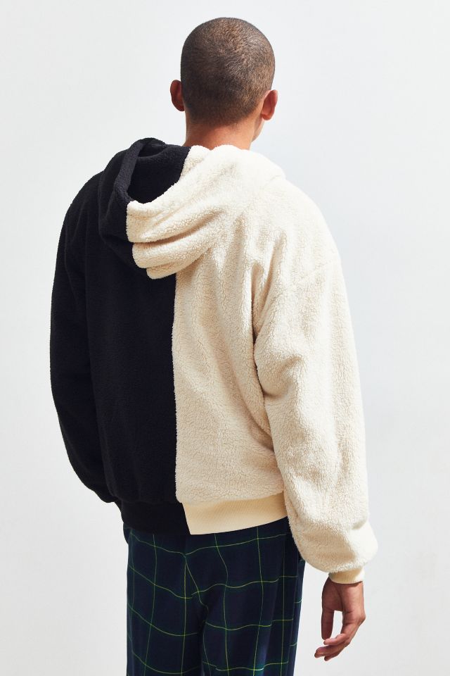 Fairplay Black Sherpa Half-Zip Hoodie