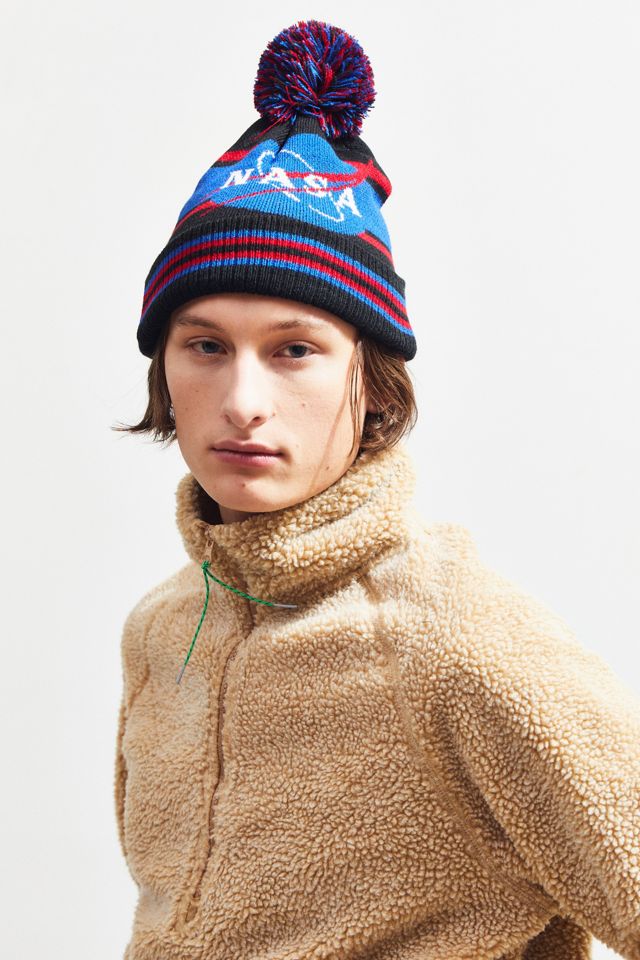 NASA Stripe Pompom Beanie #1