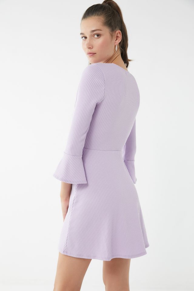 UO Ribbed Flare-Sleeve Mini Dress #2