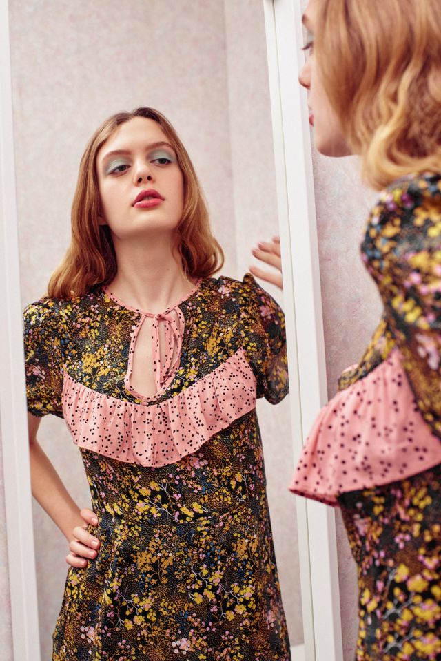 UO Sinclair Floral Puff Sleeve Mini Dress #2