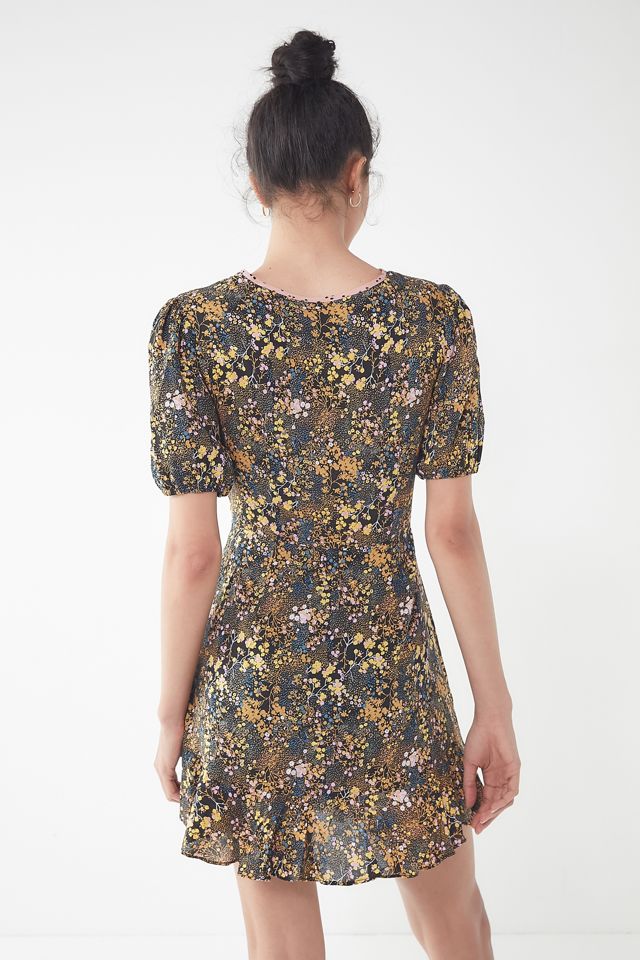 UO Sinclair Floral Puff Sleeve Mini Dress #4