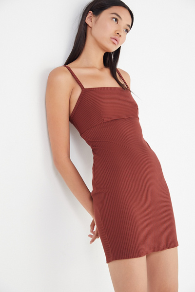 UO Spliced Ribbed Knit Mini Dress | Urban Outfitters