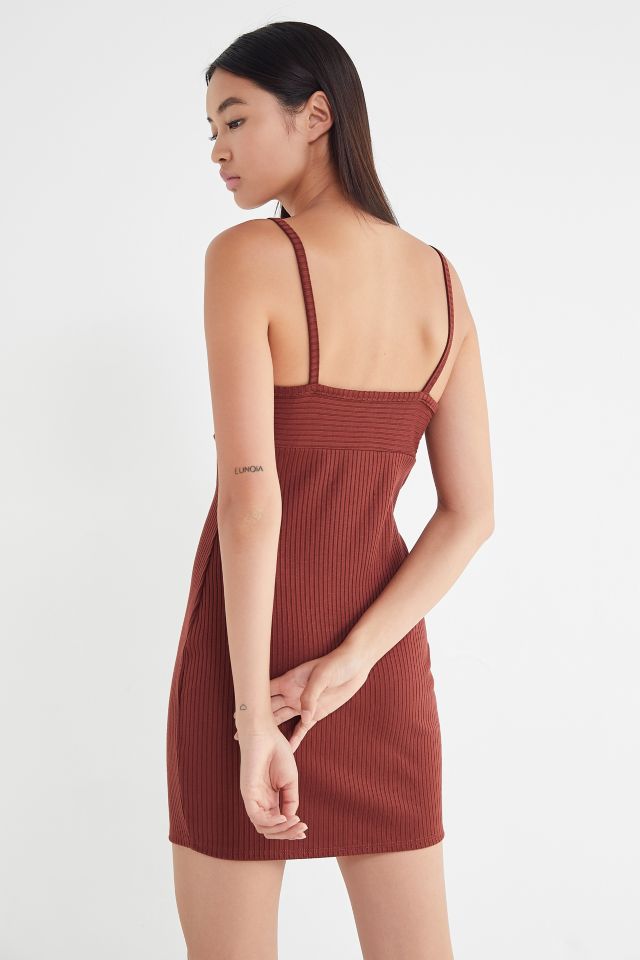 UO Spliced Ribbed Knit Mini Dress #2