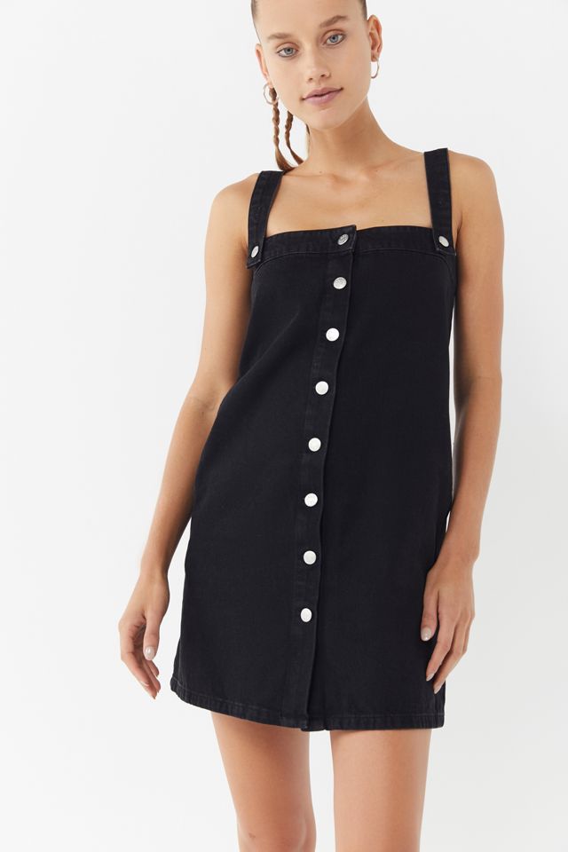 UO Aria Denim Straight-Neck Overall Dress #2