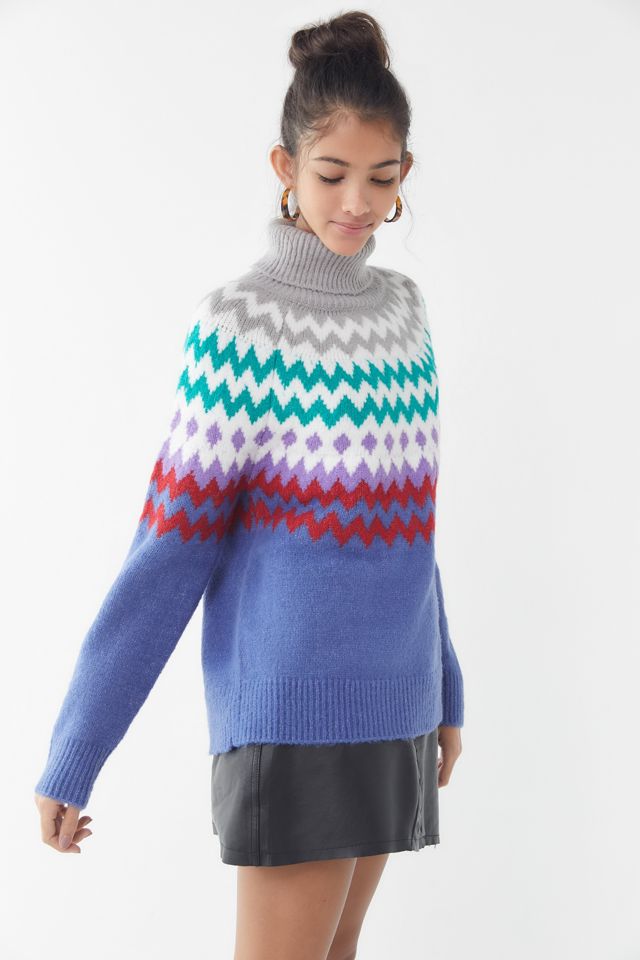 Finley Chevron Turtleneck Sweater #3