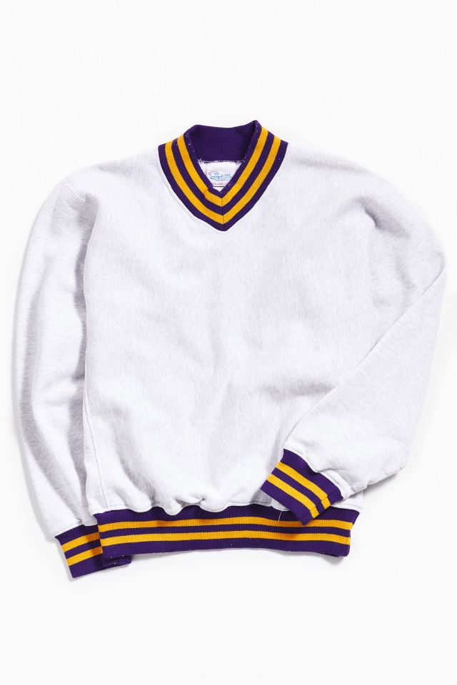 Striped cheap collared sweatshirt