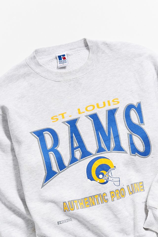 CustomCat Los Angeles Rams Vintage NFL Crewneck Sweatshirt White / XL