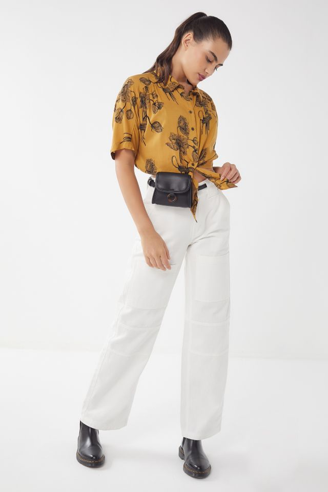 UO Jena Printed Tie-Front Blouse #3