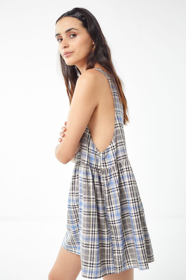 Urban Renewal Remnants Plaid Babydoll Dress #1