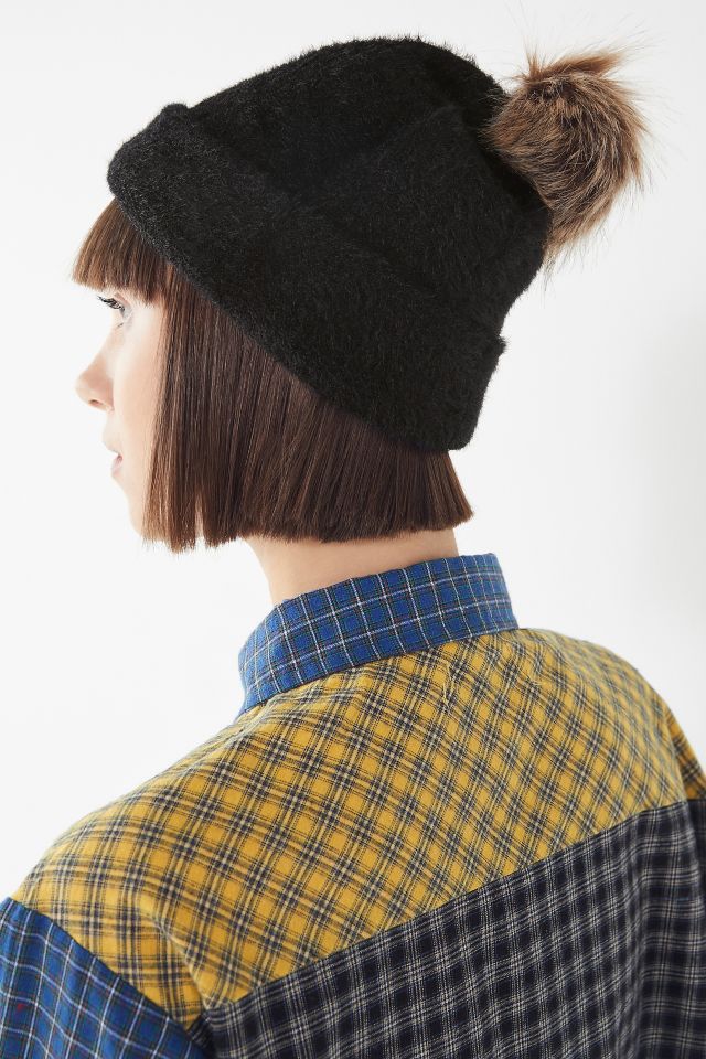 Fuzzy Furry Pompom Beanie #1
