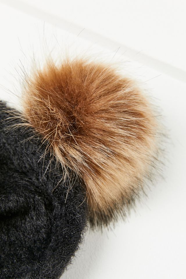Fuzzy Furry Pompom Beanie #2