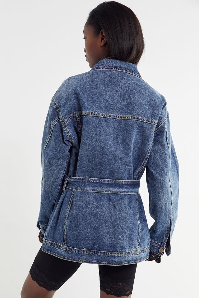 UO Mokoro Denim Belted Safari Jacket #2