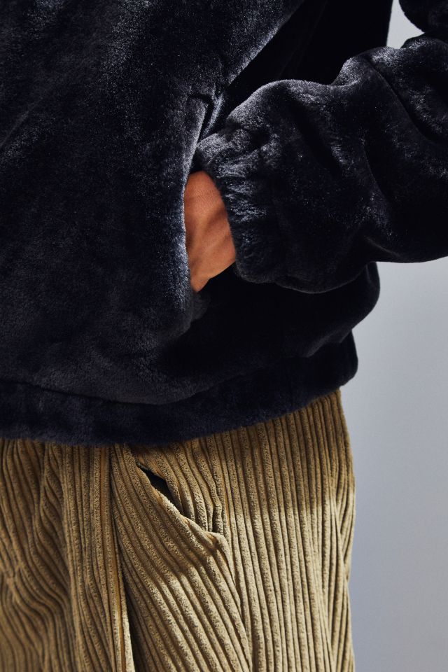 UO Chevron Faux Fur Bomber Jacket #4