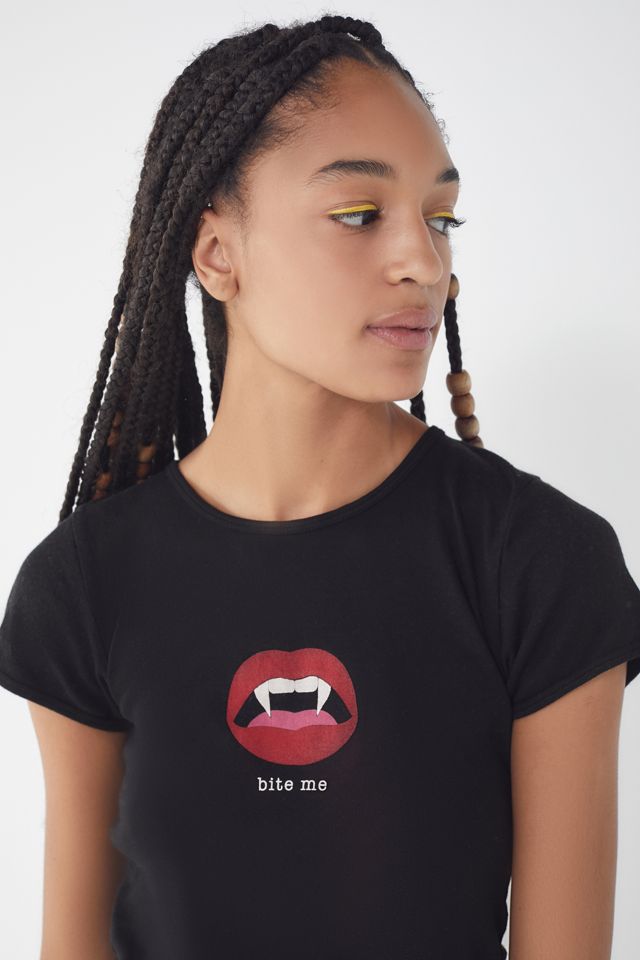 Truly Madly Deeply Bite Me Baby Tee #3