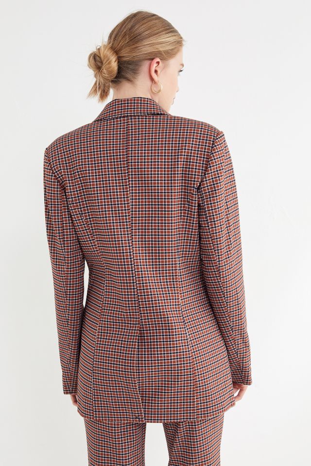 UO Jacques Plaid Double-Breasted Blazer #2
